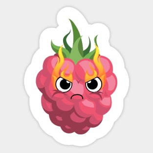 The angry strawberry Sticker